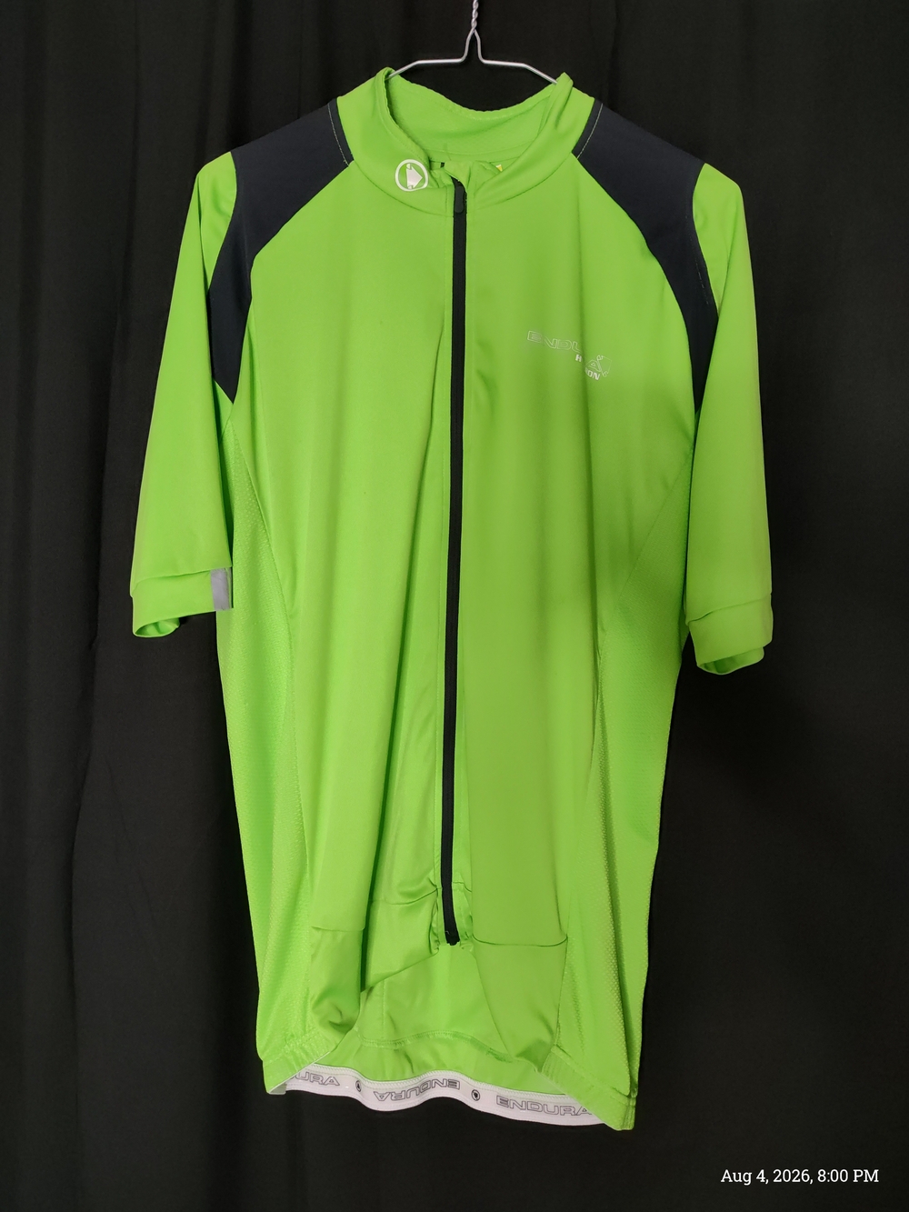 Endura Men's Short Sleeve Cycling Jersey in Bright Lime Green